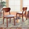 Baxton Studio Damara Mid-Century Modern Grey Fabric and Walnut Brown Finished Wood 2-Piece Dining Chair Set 183-11645-Zoro - alternate 7